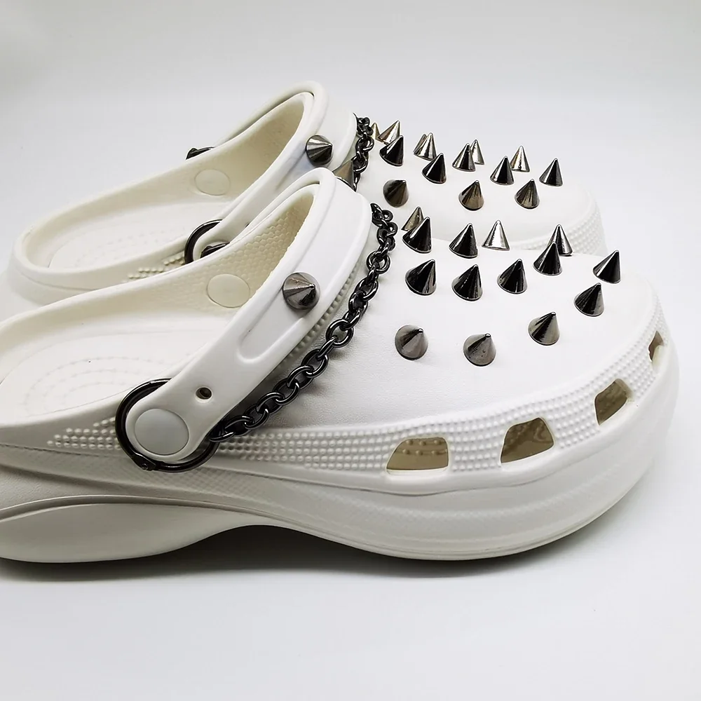 

Cool Studs Punk Metal Rivet Series Ins Popular Clogs Jeans Trendy Adornment for Clogs Sandals Hot Spikes DIY Shoe Accessories