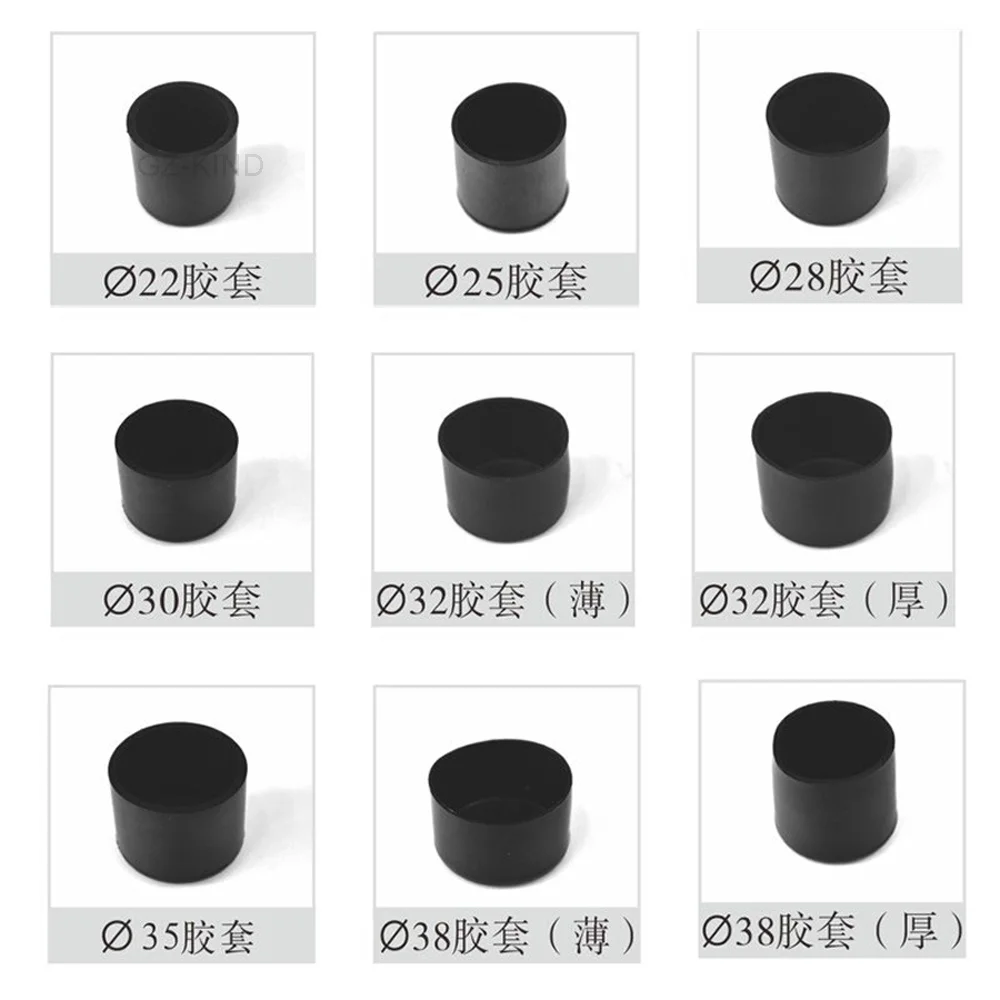 2/4/8 pz 6mm ~ 63mm sedia nera piedini da tavolo bastone tubo tubo copertura terminale tappi tappo gomma PVC