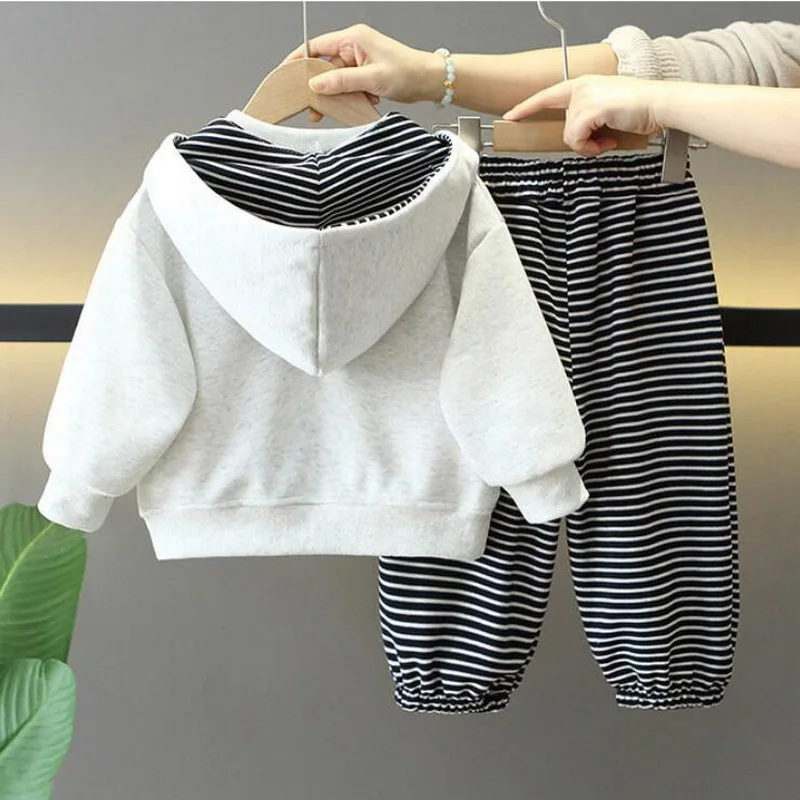 Spring&Autumn Boy Cartoon 3-piece Set Children's Crew Sweatshirt + Hat + Pants Sport Suit Casual comfort Kids Outfit 2-10 Years