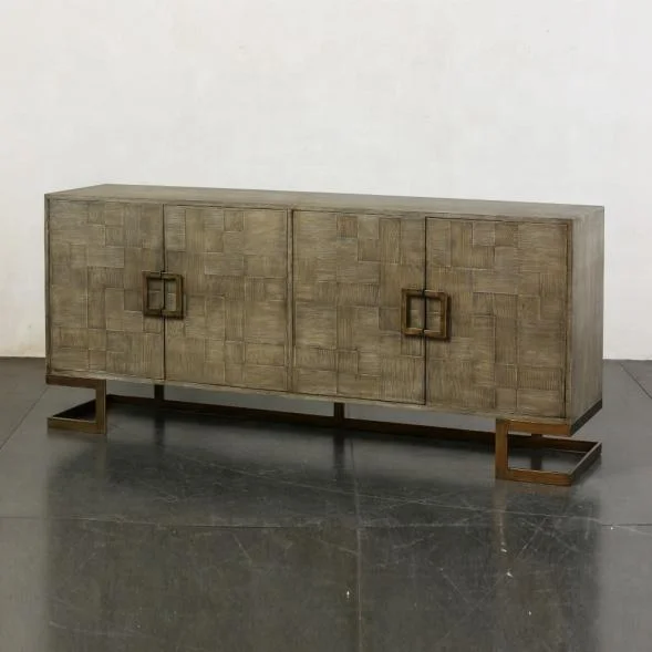 Modern Nordic Oak Wood Sideboard Luxury Sideboard Entrance Console Sideboard Storage Cabinet With Doors