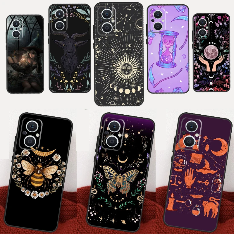 Mysterious Witch Case For OPPO Reno 8 Pro 7 4 5 6 Lite 2Z 4Z 5Z 8T OPPO Find X6 X5 Pro X2 Neo X3 Lite Cover