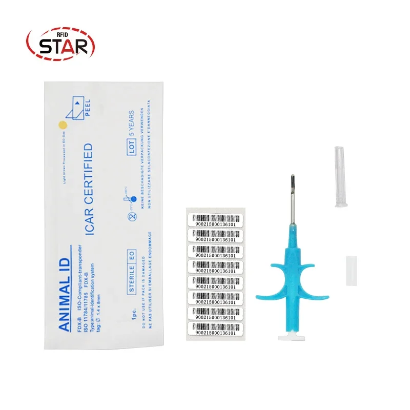 Il trasporto libero Piccolo 100 pz 134.2 KHz Cane RFID Chip di Vetro Per Mucca Gatto Pet Identificazione/Tracciamento Microchip ID Animale Iniettori