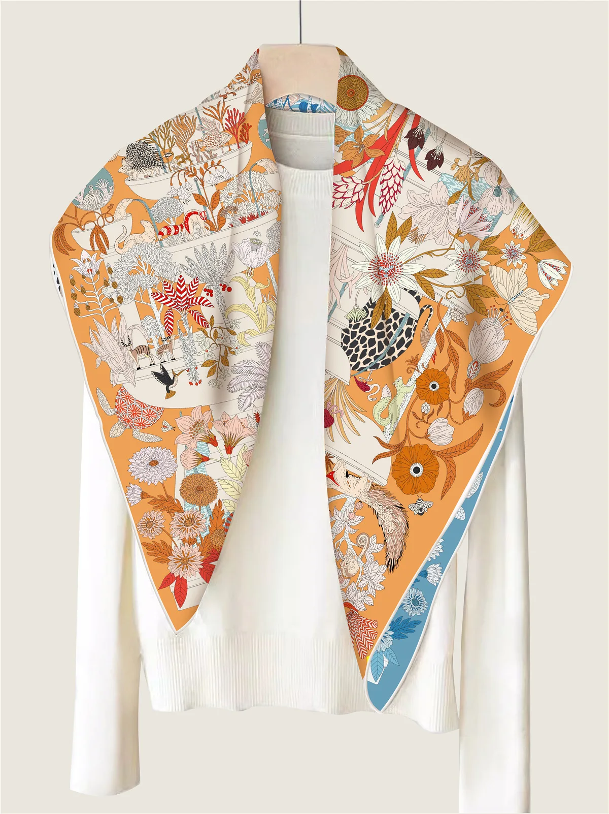 

New Animal Printed Pattern Style For Women Scraf Two Sides Printed Style Lady Scarf 90cm * 90cm