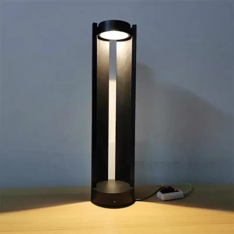 60/80Cm IP65 waterproof aluminum modern LED lawn post light 3000K warm 270 ° beam of light angle 5 years warranty, high color