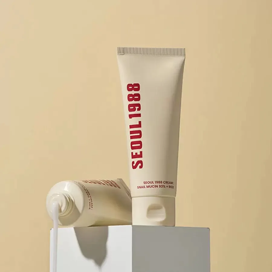 SEOUL 1988 クリーム : カタツムリムチン 93% + 米、100ml/3.38fl.oz。