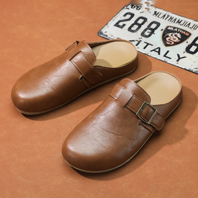 2026 New Summer Open-Toe Slippers, New Casual Slip-On Lazy Japanese-Style Minimalist Mules