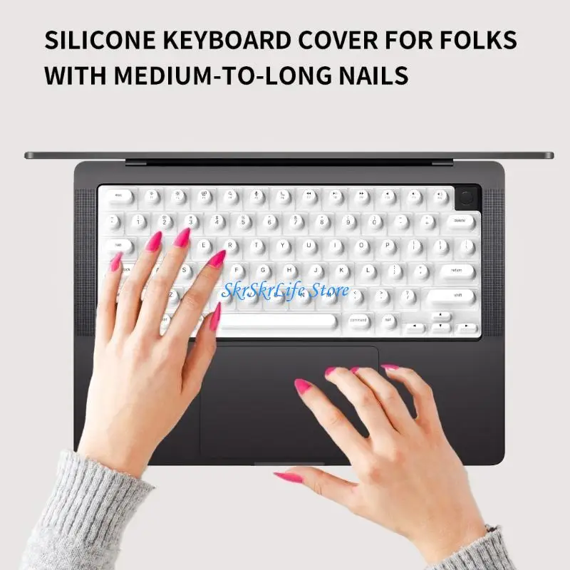 

E65E Keyboards Cover for Long Nails for 2021 2024 and Air for Comfort in Office and Study