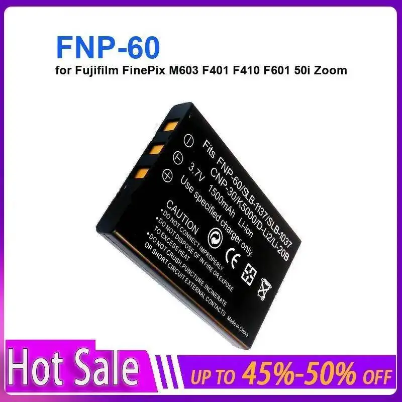 Robust Hardwearing For Fujifilm Finepix M603 F401 F410 F601 50I Zoom 1500Mah Fnp-60 Camera Battery