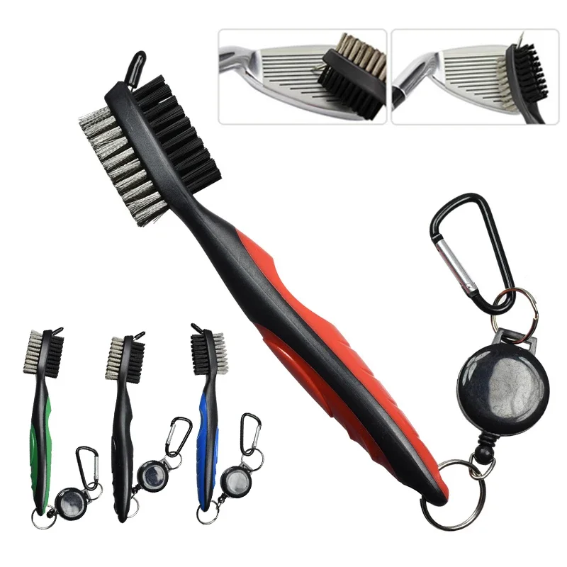 

1PC Golf Groove Cleaning Brush Golf Club Brush 2 Sided Golf Putter Wedge Ball Groove Cleaner Kit Cleaning Tool Gof Accessories