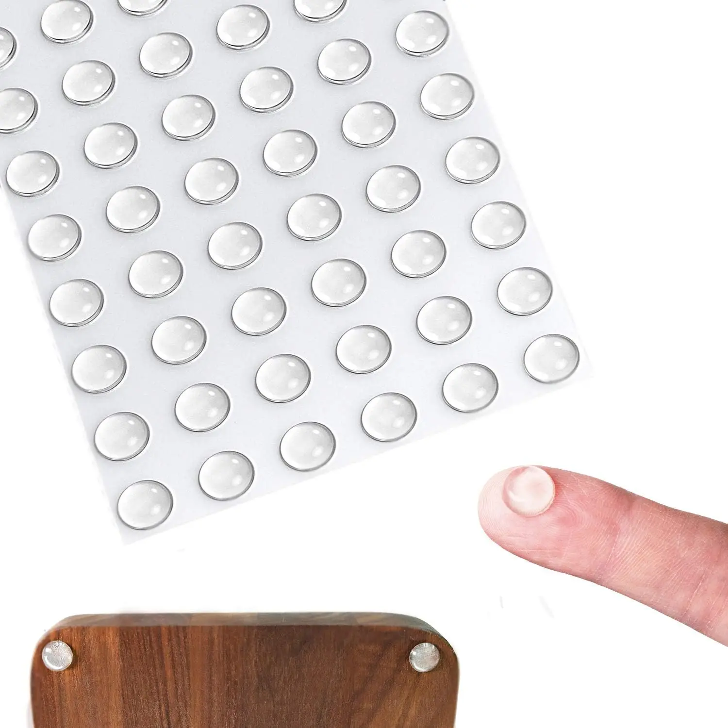 300/100Pcs Self Adhesive Door Stopper Rubber Damper Buffer Cabinet Bumpers Silicone Furniture Pads Cushion Protective Pads
