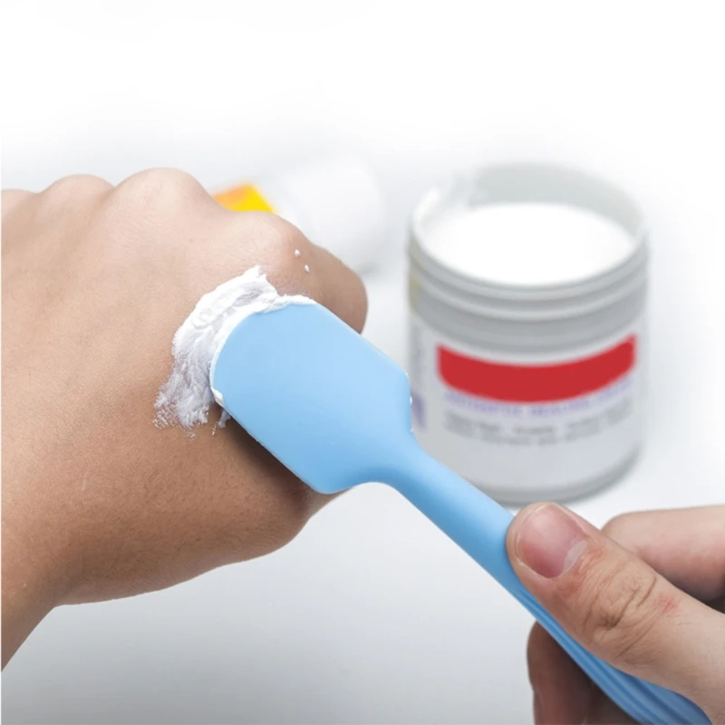 N80C – spatule à crème pour couches bébé, Application douce, cuillère à gratter à main en Silicone avec Base d'aspiration