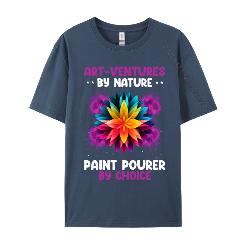 Fluid Art Painter Design For Acrylic Painting Company Boy Top T-Shirt Casual Design Tops Tees Cotton Simple Style Tee Shirts