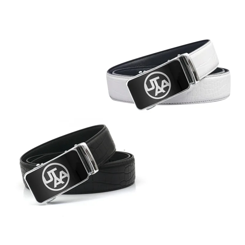 حزام جولف للرجال والنساء مع إبزيم تلقائي وحزام جلدي على الطراز الكوري وحزام خصر رياضي قابل للتعديل #1