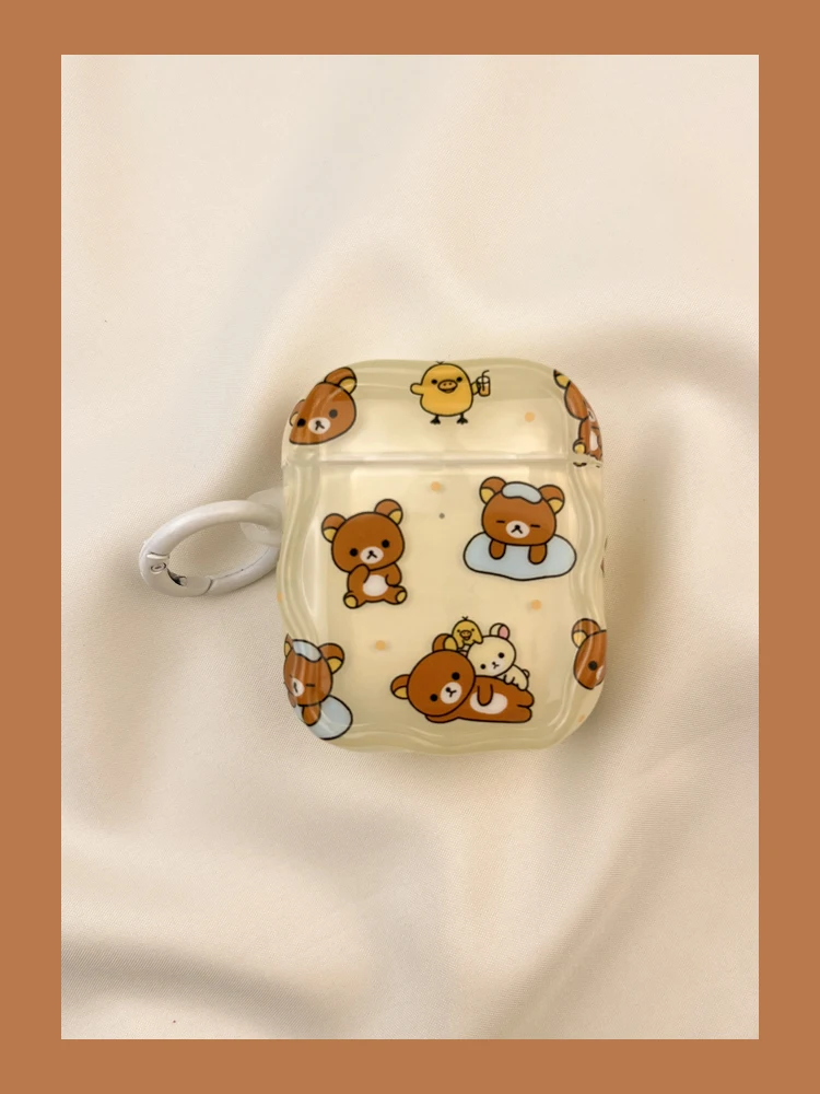 Custodia protettiva Bluetooth Wirel per custodia Lazy Bear simpatico cartone animato per auricolare iPod Pro di seconda generazione ell