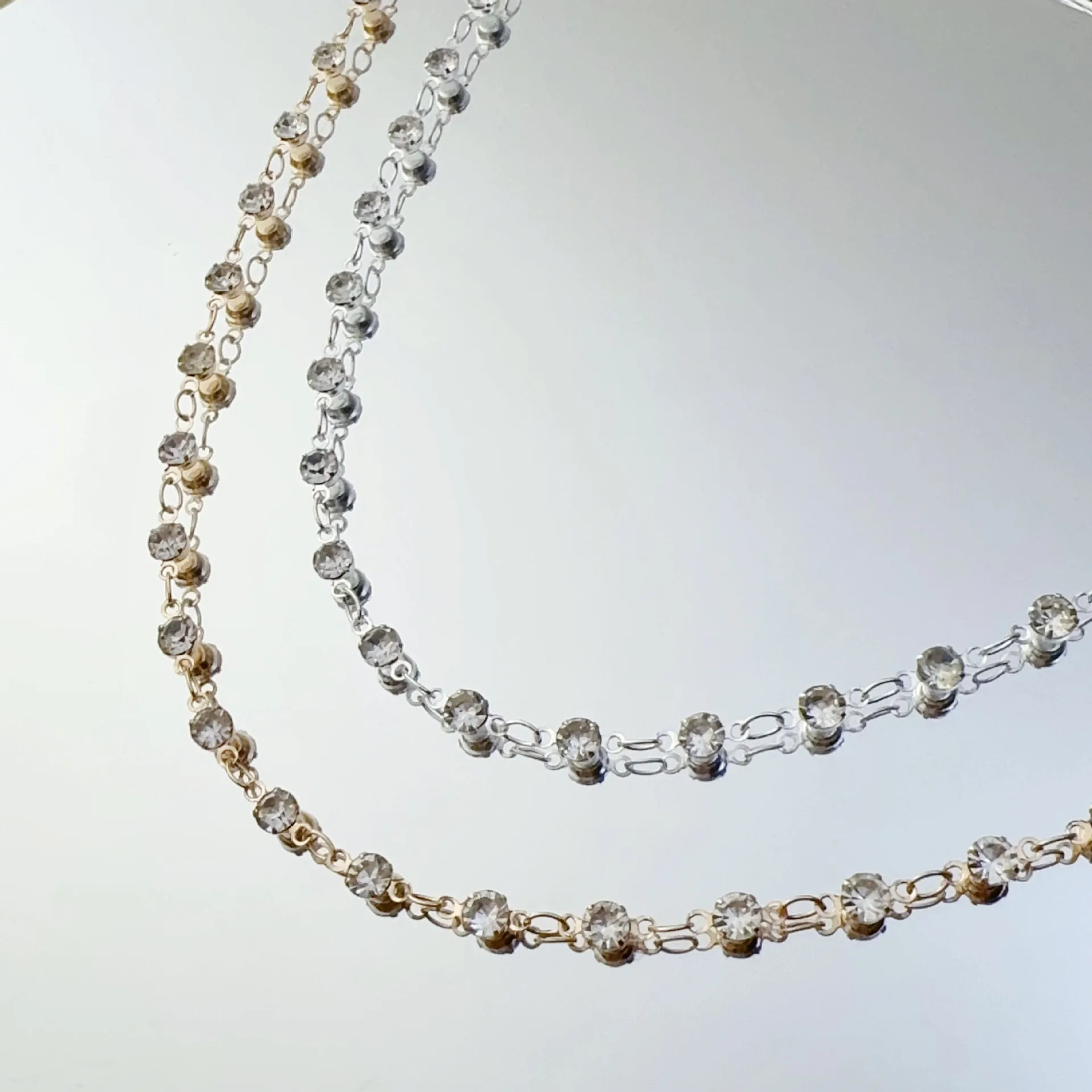 0.5/1/2M Simple Rhinestone Tassel Chain DIY Headwear Bracelet Necklace Jewelry Clothing Decoration Accessories view 3