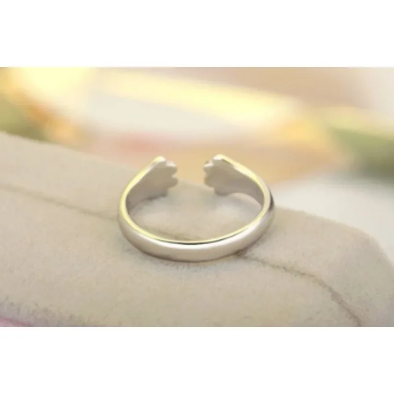 Cute Ring Cat Ear Finger Ring Animal Finger Open Design Adjustable Fashion Simple Ring for Women Girl Child Gift Jewelry Кольцо