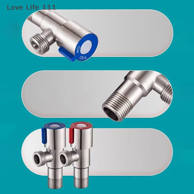 riangle Valve Toilet Water Stop Valve Water Heater Valve 201 Stainless Steel Hot Cold Inlet Valve For Bathrooms Kitchens Toilet