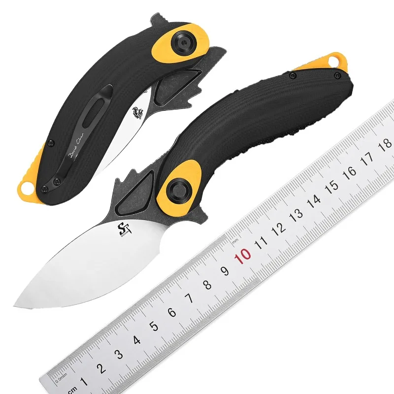 

Sitivien ST163 Folding Camping Outdoor Pocket Knife AUS-10 Blade G10 Handle Survival Tactical Hunting Knives Utility EDC Tools