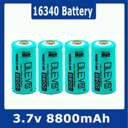 New 3.7V 8800mAh Lithium Li-ion 16340 Battery CR123A Rechargeable Batteries 3.7V CR123 for Laser Pen LED Flashlight Cell