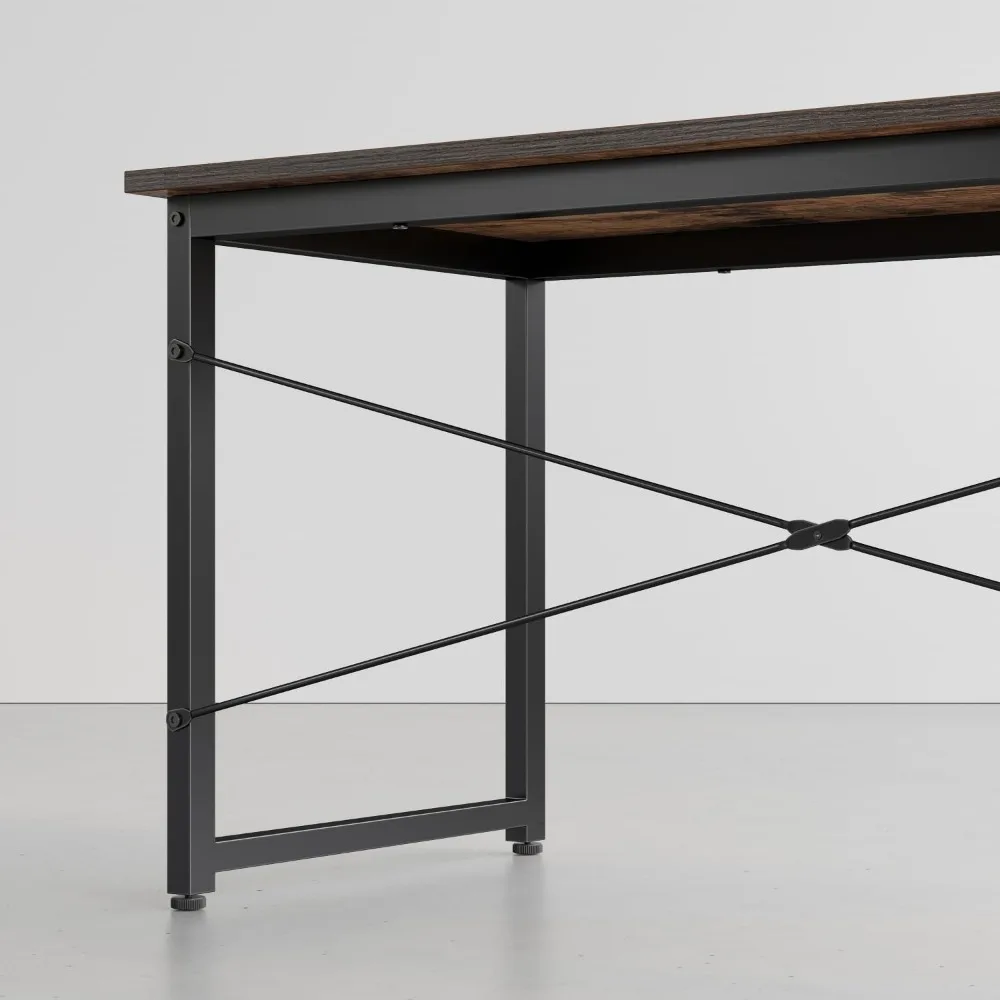 مكتب مكتب منزلي حديث مقاس 47 بوصة، طاولة كمبيوتر بسيطة الطراز للدراسة والكتابة، متينة ومقاومة للماء #6