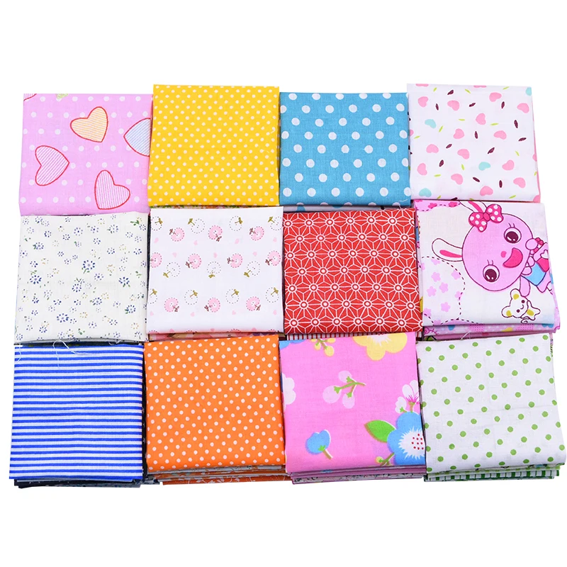 25*25cm Flower Printed 100% Cotton Fabrics DIY Assorted Pattern Cotton Cloths Handmade Tilda Doll Needlework Crafts Patchwork