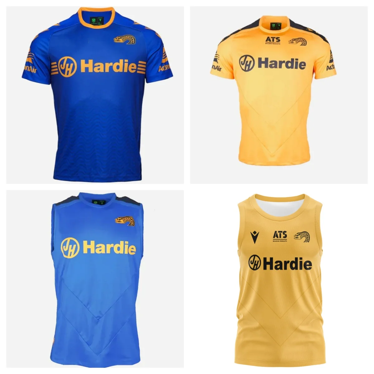 

Тренировочная рубашка Eels 2025 Gold/Синяя тренировочная майка Eels 2025 — высокое качество