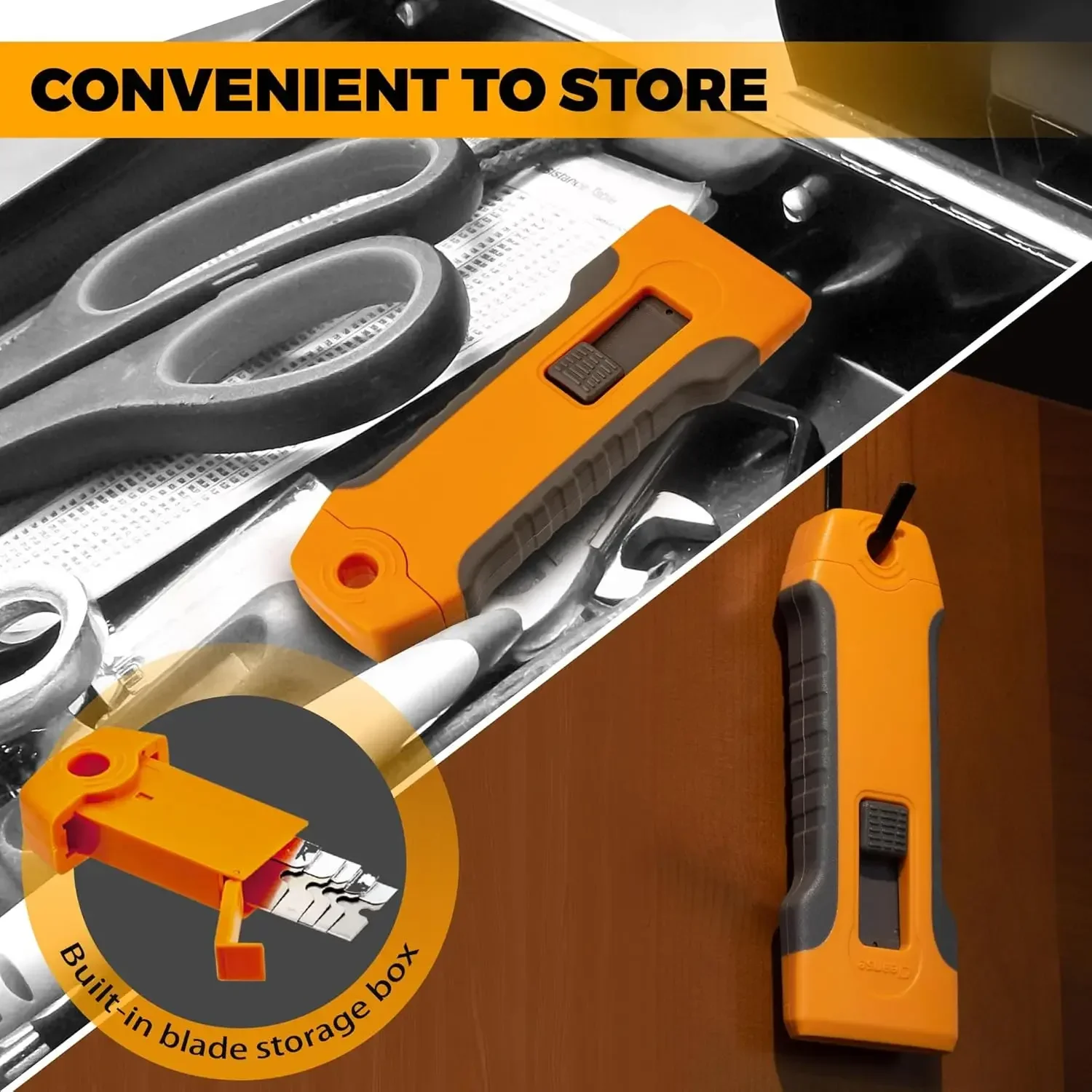 Professional Ceramic Scraper Knife Blade Non Scratch Glass Scraper Tool for Stove Oven Cleaning with Integrated Blades