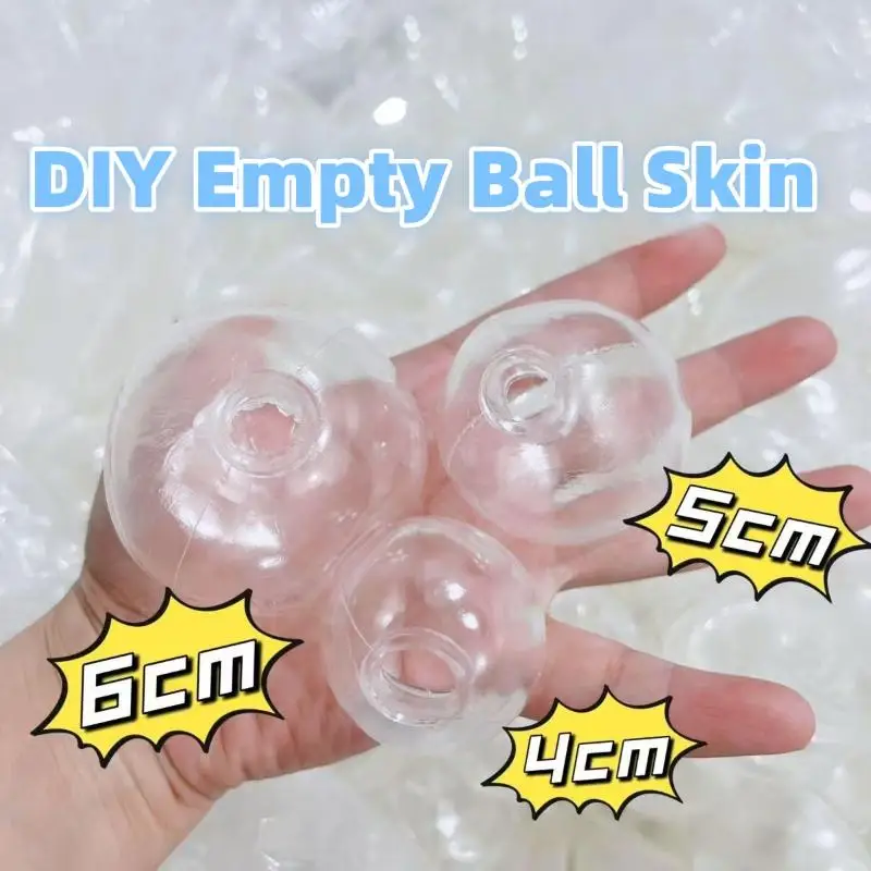 4/5/6CM 10Pcs Empty Water Ball Skin Stress Relieving Hand-made Empty Ball Shell DIY Ball Skin Toy Water Ball Filling Accessories