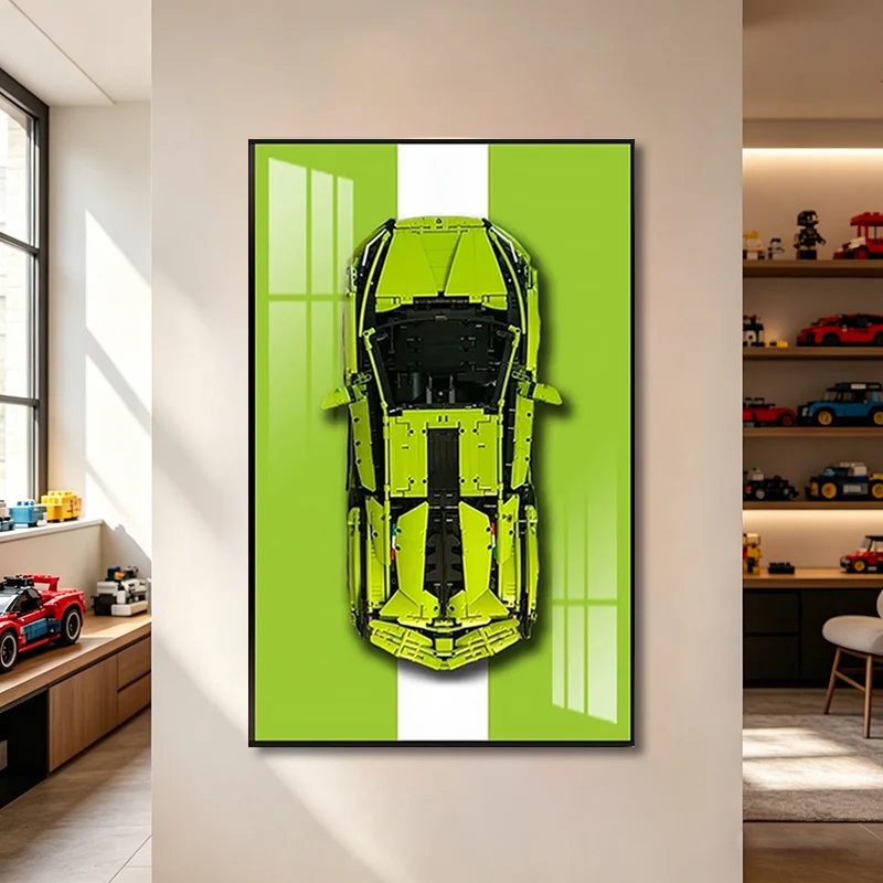 Display Wallboard with Frame Suitable for LEGO 42115 lego technic fkp 37 building block car lego 42115f1 Wall Mount holder view 4