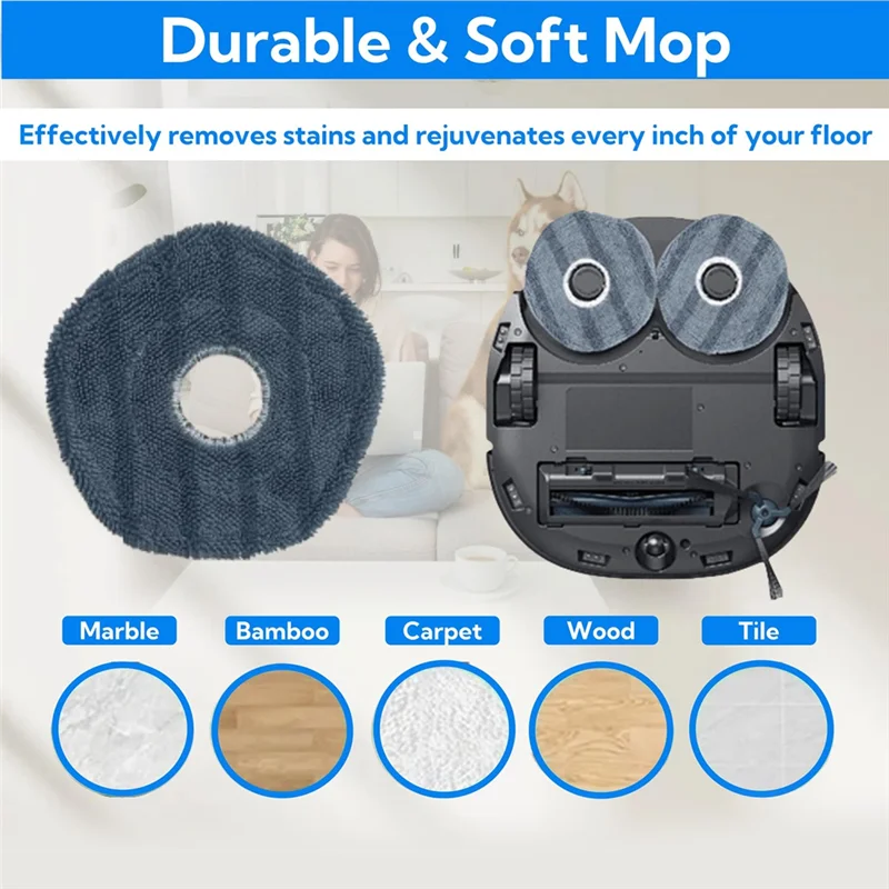 Kit de piezas de repuesto para Robot aspirador Eufy X10 Pro Omni, cepillo principal, Cepillo Lateral, paño de mopa, filtro HEPA y accesorio para bolsa de polvo