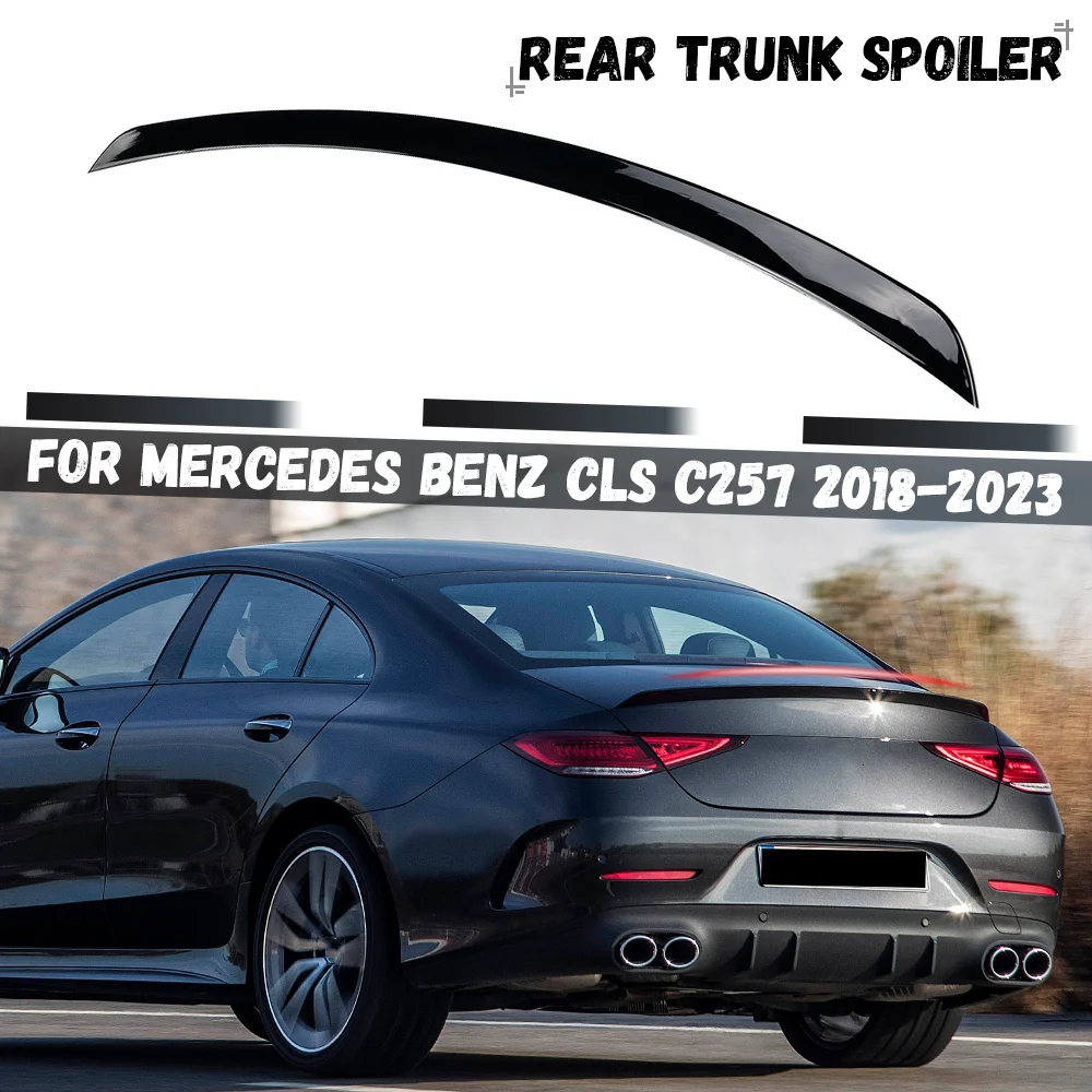 

Car Rear Trunk Spoiler For Mercedes Benz CLS C257 CLS220 CLS260 CLS300 CLS350 CLS400 CLS53 AMG 2018-2023 Rear Roof Wing