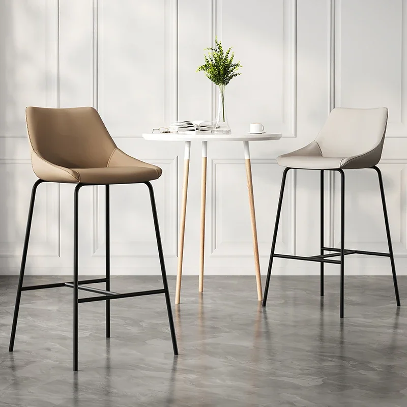 ZMinimalist Designer High Chair Modern Simple Light Luxury Fashion High Stool Chair Waiting Italian Taburetes De Bar FurnitureZ