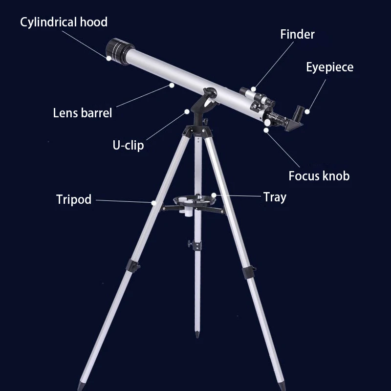 Astronomical Telescope F90060M High-definition HD 675 Times Moon and Earth Dual-use Mirror