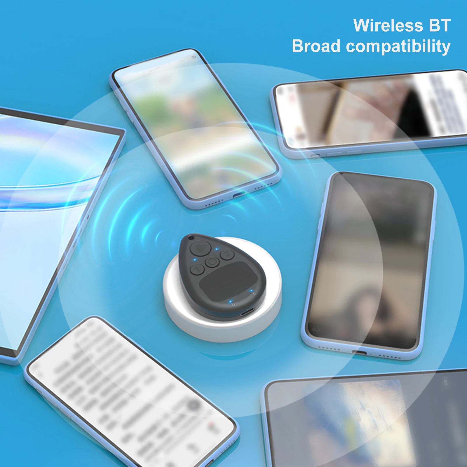 BT Phone Screen Tapper with Battery Hands Free Silent & Adjustable Speed Finger Clicker Phone Automatic Clicker
