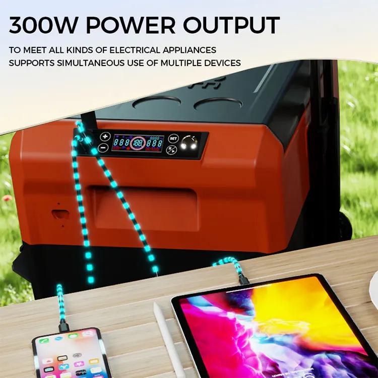 

2025 Новый дизайн 810WH Power Bank для лодки с 30л автомобильным холодильником Портативная электростанция для кемпинга 810W 220V