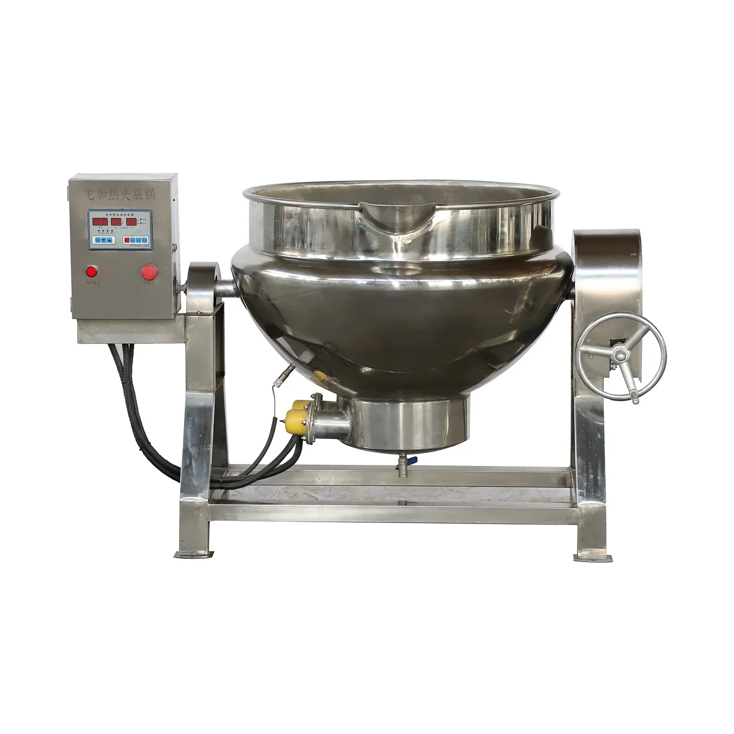 electric steam jacketed cooking kettle industrial gas jam cooking pot with mixer