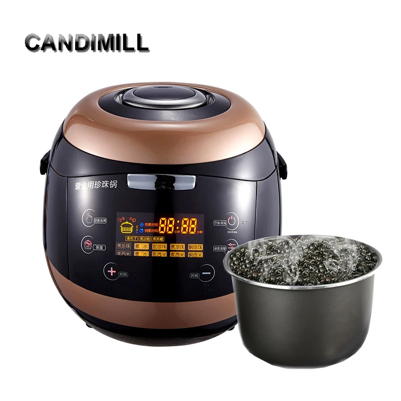 

CANDIMILL Milk Tea Shop Equipment 5L Bubble Tea Pearl Cooker Machine Boiling Sago/Taro Ball Tapioca Pearl Boiler Pot