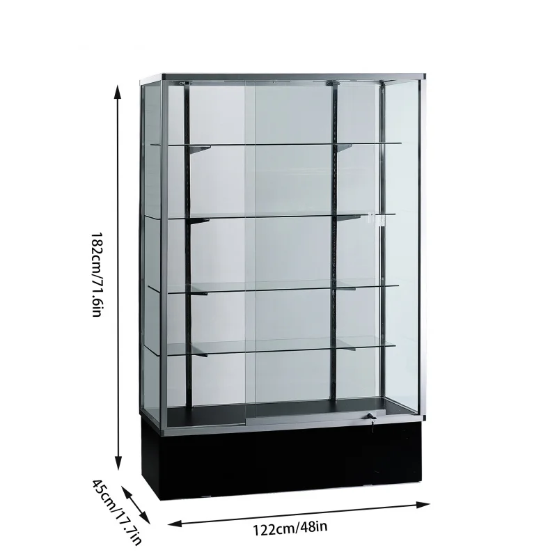 custom.Customized Adjustable layers showcase,   Jewelry glass display cabinet