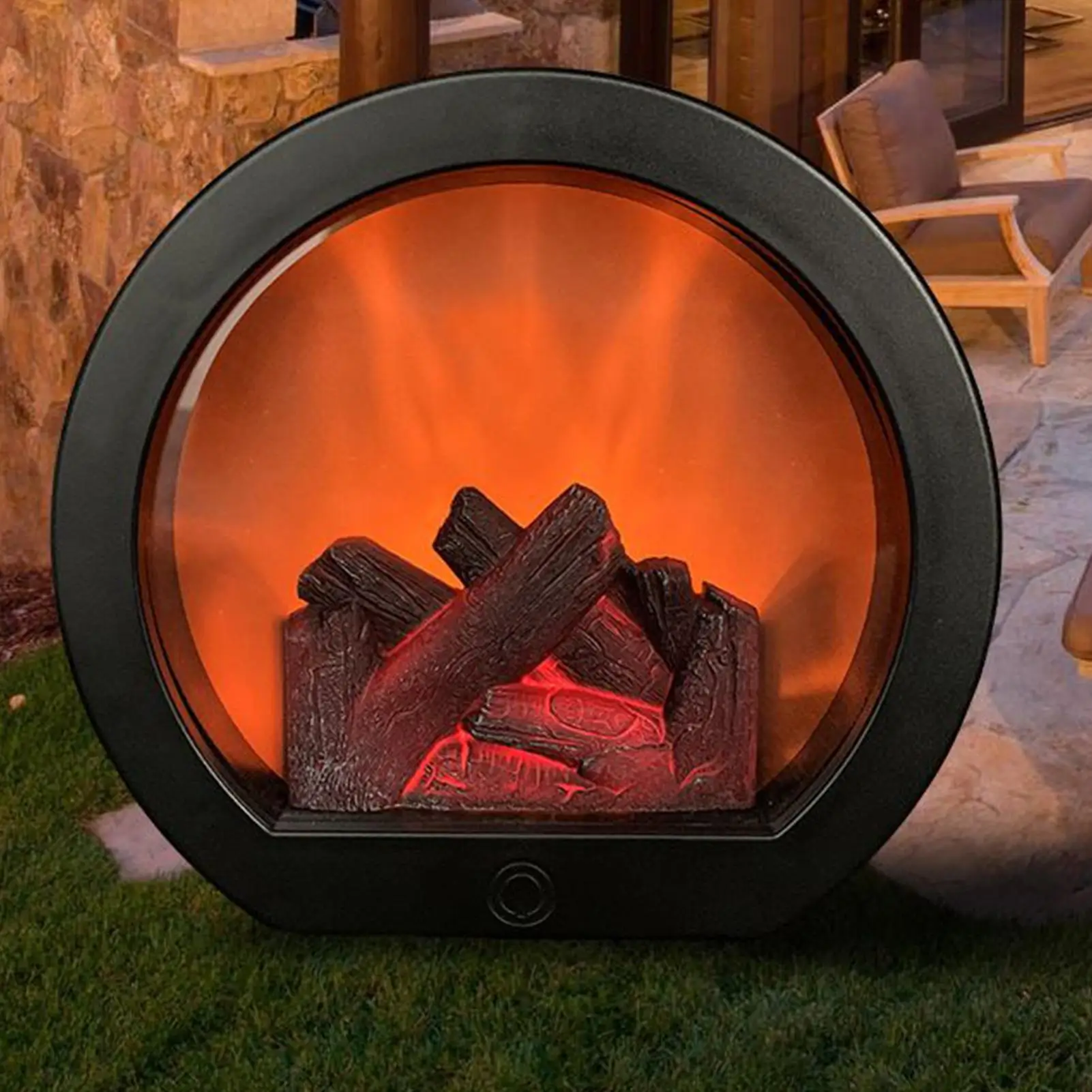 Fireplace Decorative Lanterns Battery Operated LED Fire Lamp Battery Operated Decorative USB Charging Flameless Lantern For