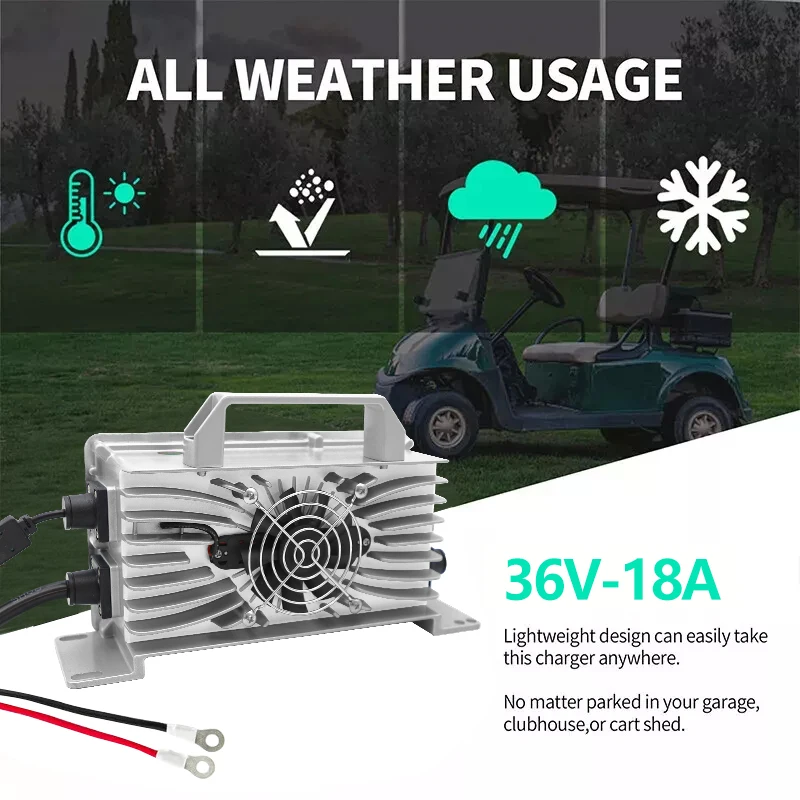 36V 18A On Board Charger for Lead Acid Battery, Golf Cart Battery Charger for EZGO Club Car Yamaha