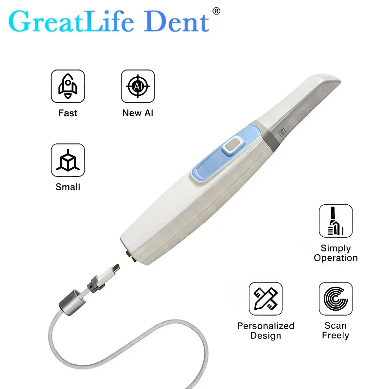 GreatLife Dent Dental Version 3.0 Pro Intraoral 3D Scanner 3D with Free Software CAD CMD Orthodontic Restoration CE ISO Approved