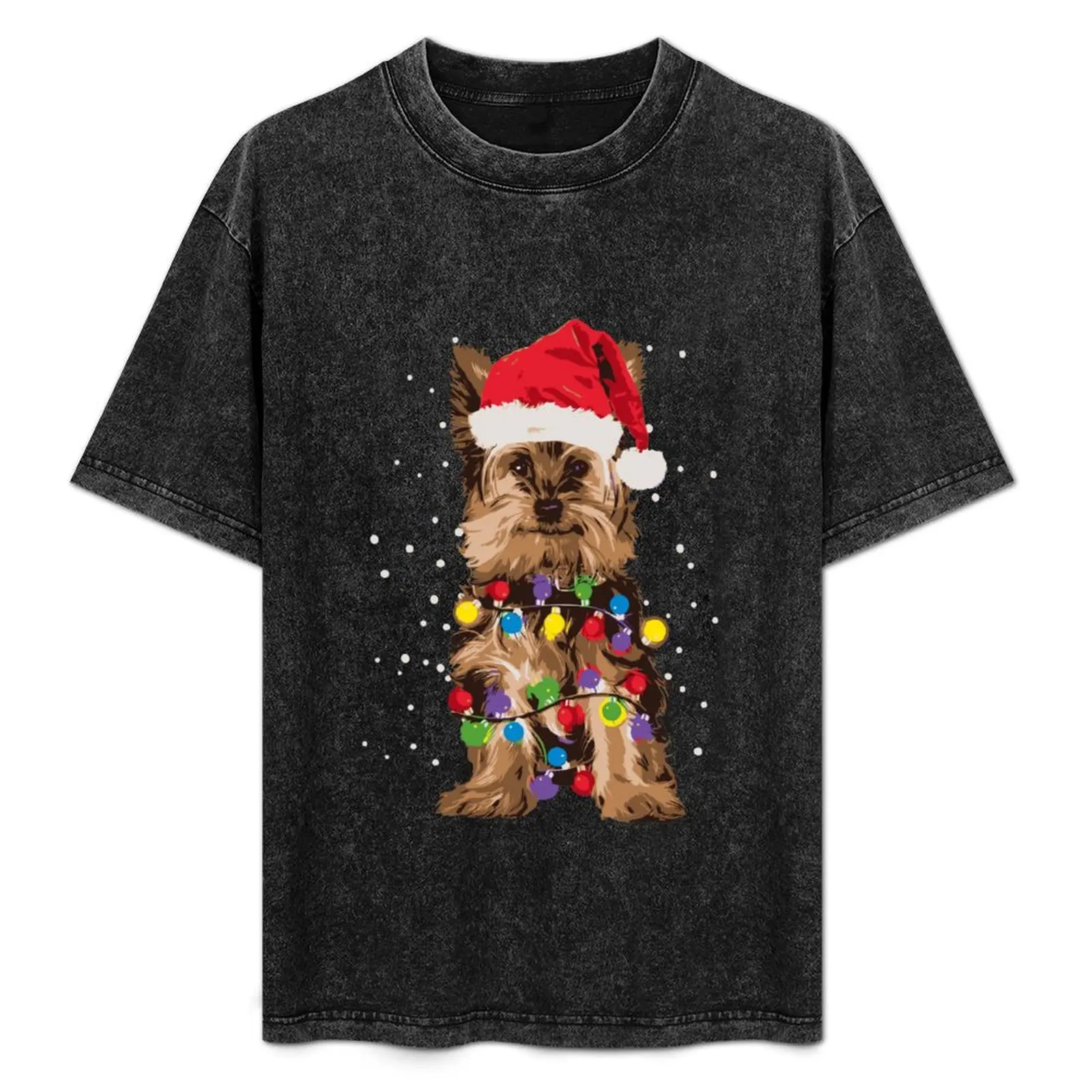 

Yorkie Christmas T-Shirt Holiday Lightweight T-Shirt