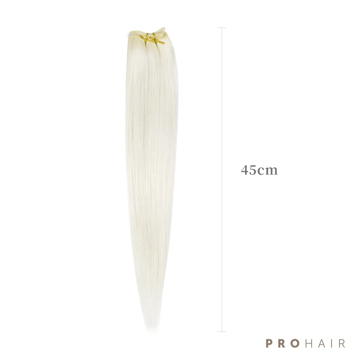 

White Wool Weft Hair Extension 18 '' 45cm Competition Grade Hair Weft for Wig Making And Hair Extensions