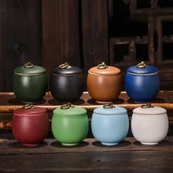 Creative Color Ceramic Storage Jar Multifunctional Tea Coffee Jar Storage Bottle Portable Travel Can Container Home Decoration