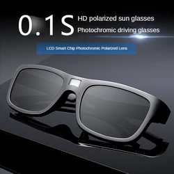 ZHIYI Brand Chameleon Glasses 0.1 Seconds LCD Computer Chip Control Photochromic Polarized Lens Driving Sunglasses for Men