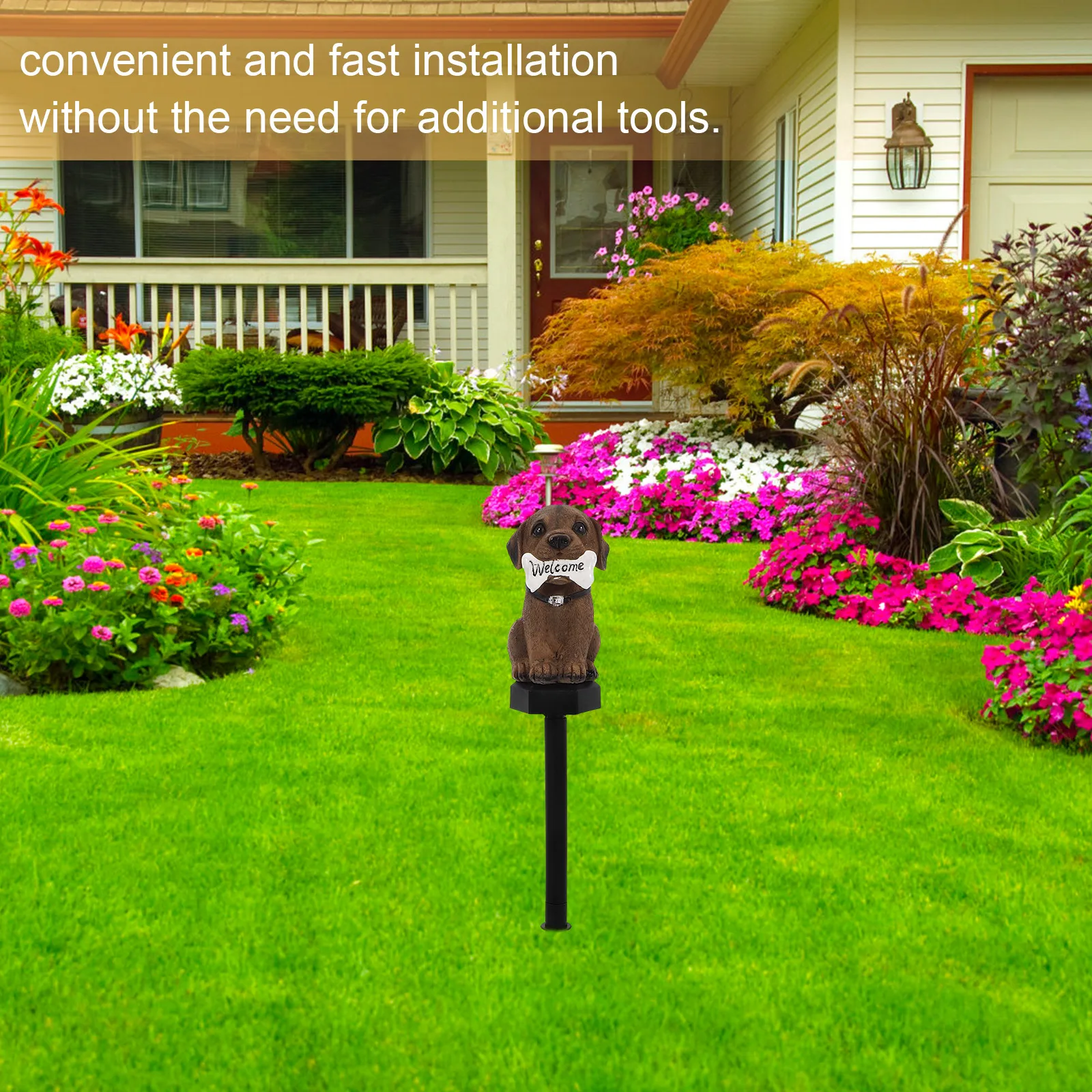 

Dog Shape Solar Outdoor Stake Light Decorative Garden Lawn Lamp Energy Saving Solar Powered Yard Lights Garden Lamp