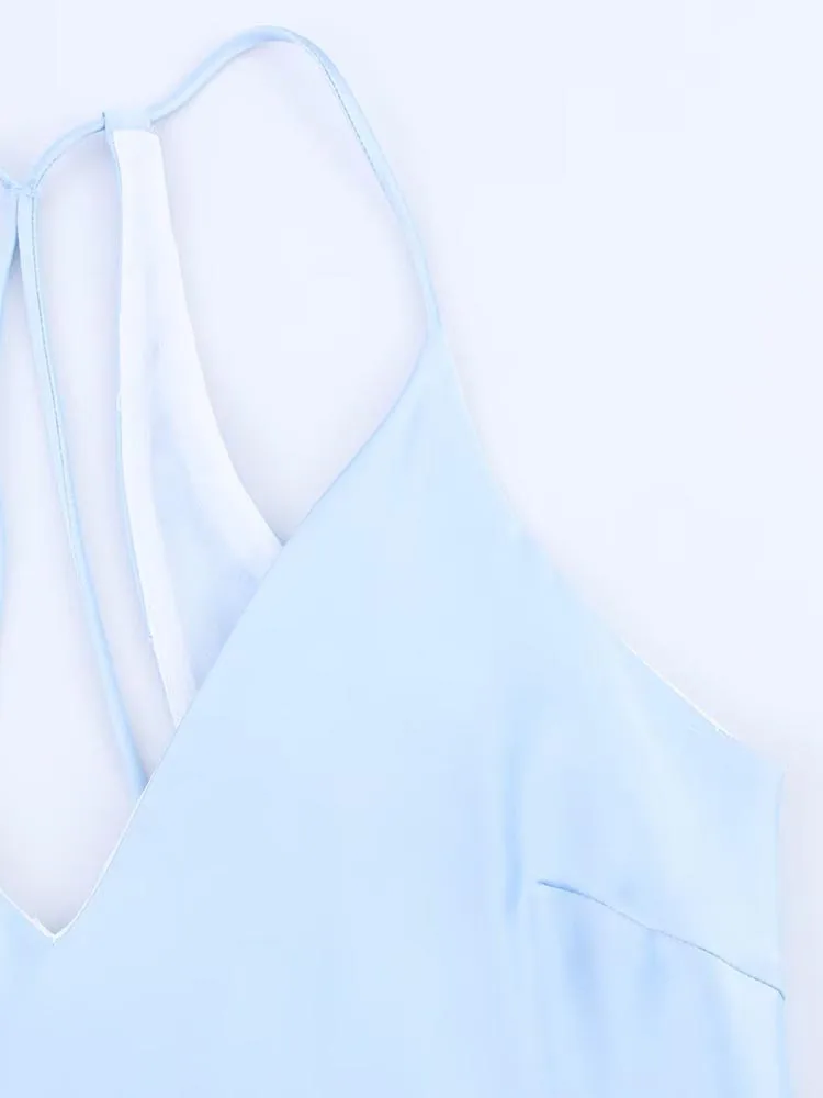 2025 여성 여름 스트랩 드레스 패션 빈티지 Drawstring 활 새틴 Strapless 여성 우아한 거리 파티 드레스 의류