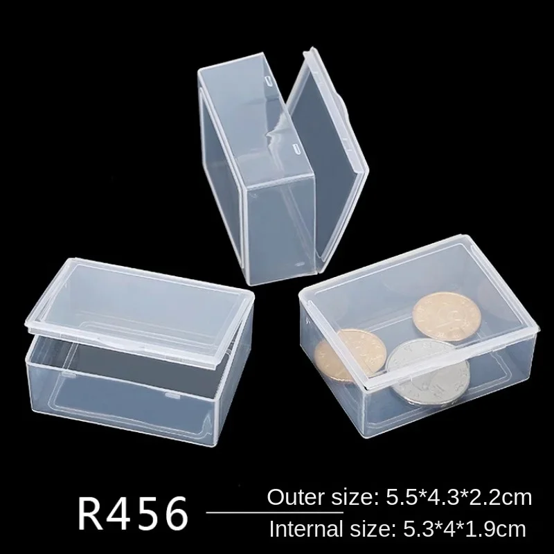 2500pcs/lot Transparent PP Plastic Box Rectangular Square Joint Packaging Boxs Nail Decoration Storage Box Jewelry Storage Box