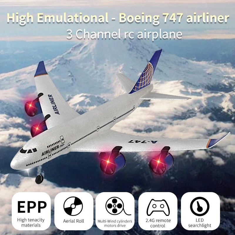 A380 Boeing 747 Airbus model aircraft fixed wing ducted foam aircraft glider three-channel civil airliner simulation high speed