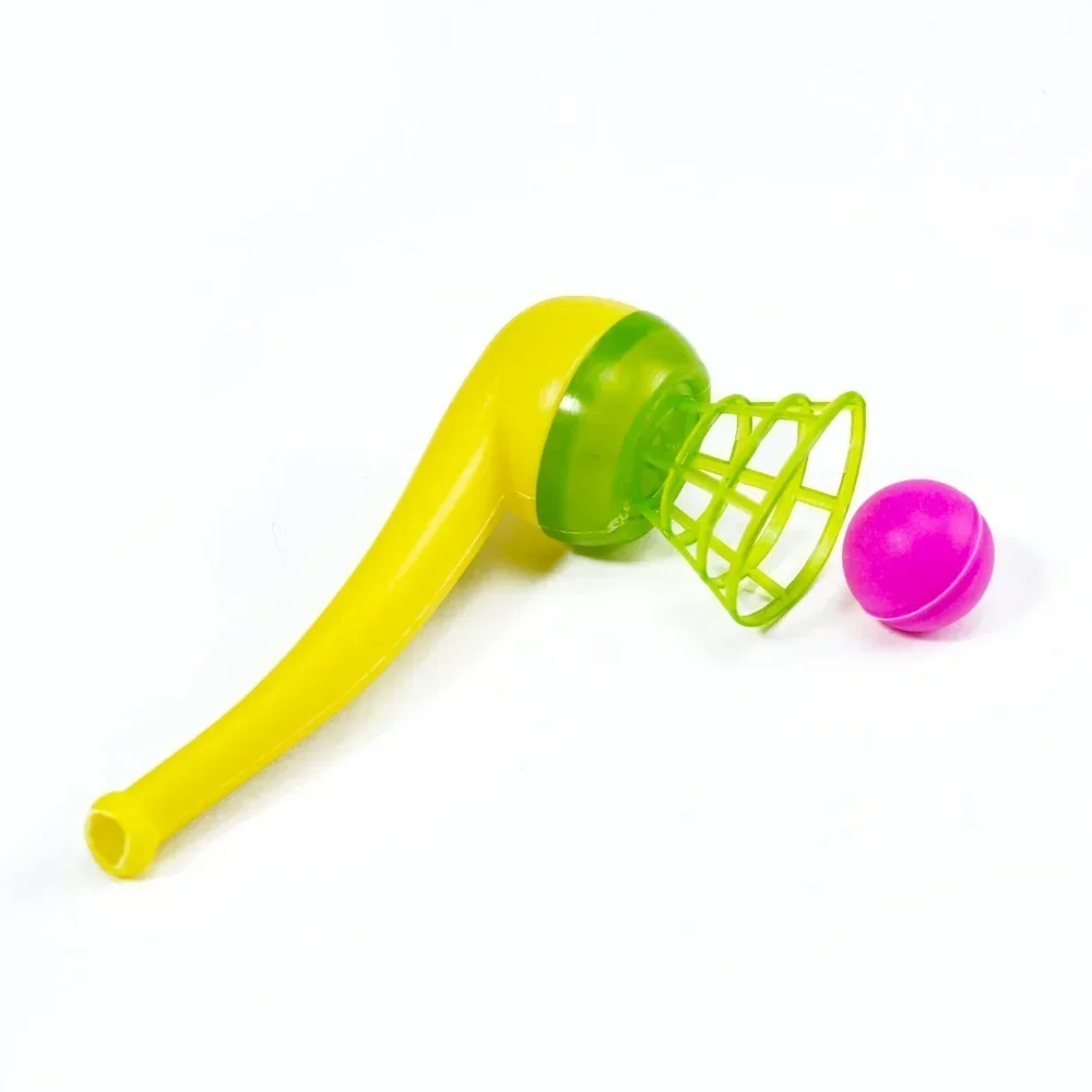 Bola de soplado de tubo de plástico para niños, juguetes para exteriores, juegos divertidos, entrenamiento de equilibrio, juguetes educativos, juguetes de aprendizaje, regalos, 2 uds.